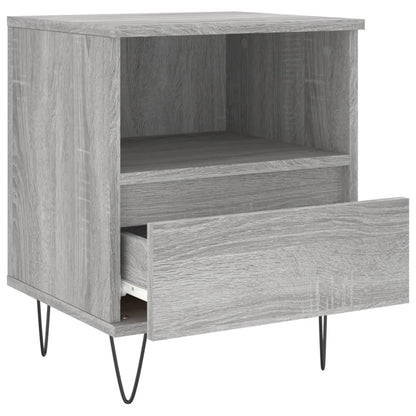 Nachtkastjes 2 St 40X35X50 Cm Bewerkt Hout Grijs Sonoma Eiken