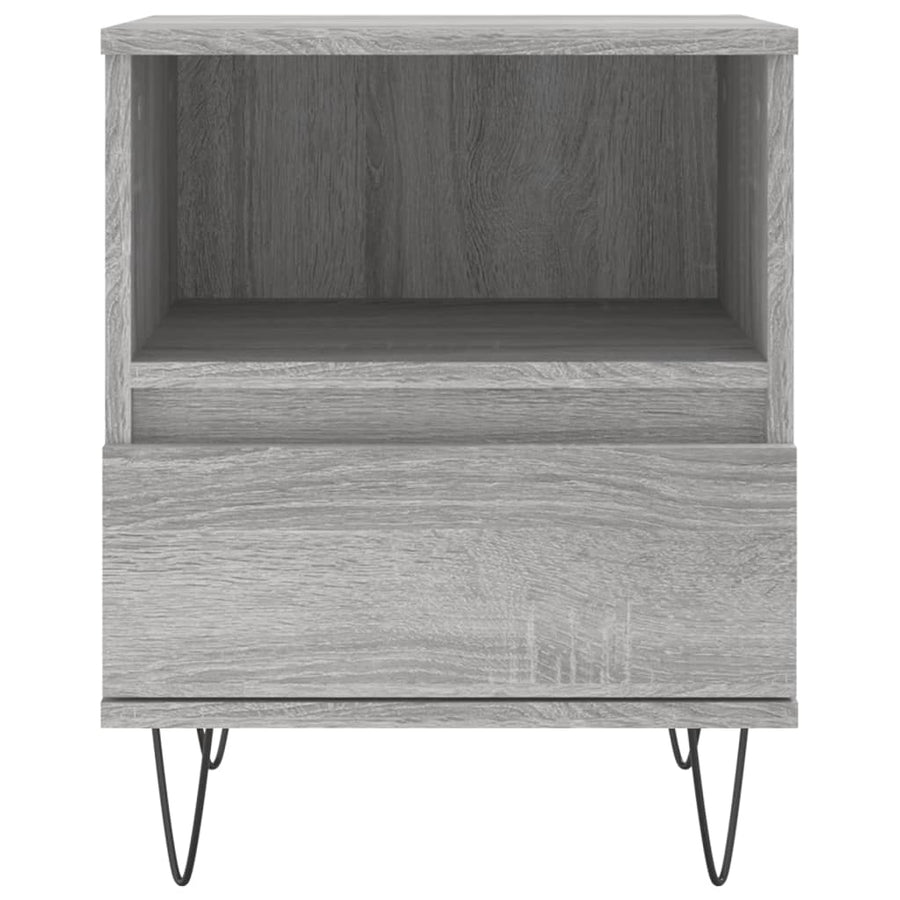 Nachtkastjes 2 St 40X35X50 Cm Bewerkt Hout Grijs Sonoma Eiken