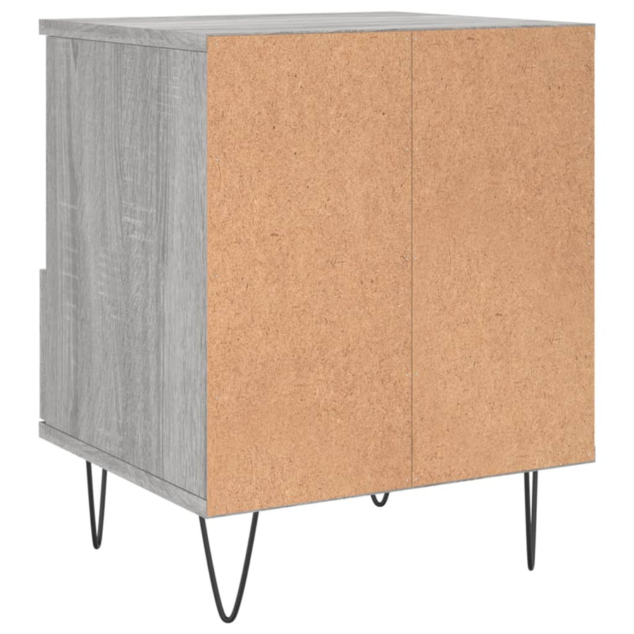Nachtkastjes 2 St 40X35X50 Cm Bewerkt Hout Grijs Sonoma Eiken