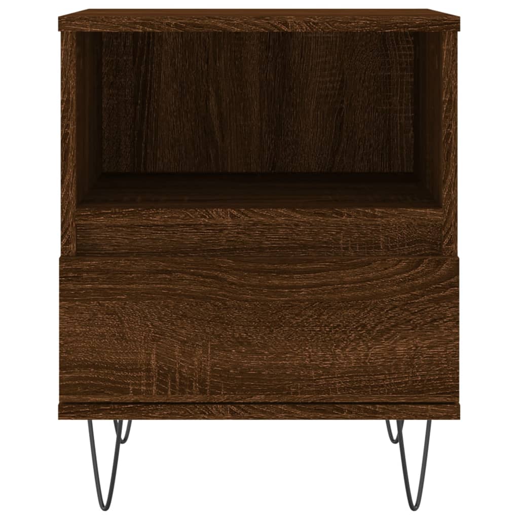 Nachtkastjes 2 St 40X35X50 Cm Bewerkt Hout Bruin Eikenkleur