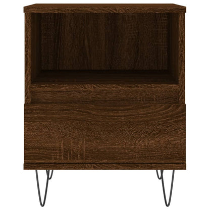 Nachtkastjes 2 St 40X35X50 Cm Bewerkt Hout Bruin Eikenkleur