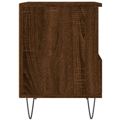 Nachtkastjes 2 St 40X35X50 Cm Bewerkt Hout Bruin Eikenkleur