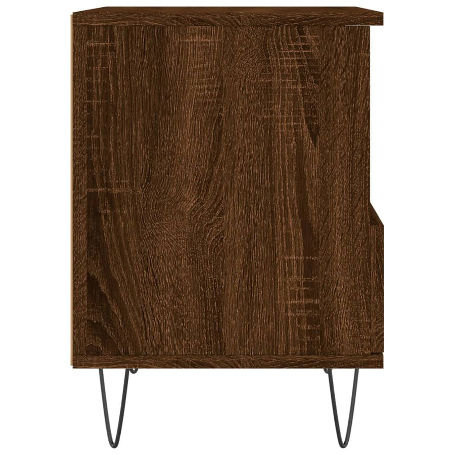 Nachtkastjes 2 St 40X35X50 Cm Bewerkt Hout Bruin Eikenkleur