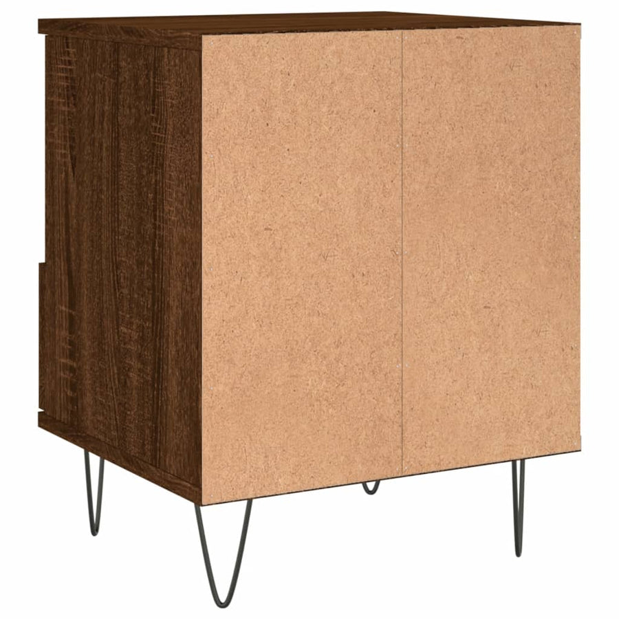 Nachtkastjes 2 St 40X35X50 Cm Bewerkt Hout Bruin Eikenkleur