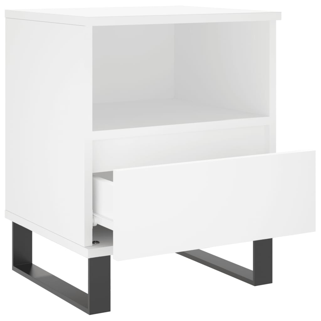 Nachtkastjes 2 St 40X35X50 Cm Bewerkt Hout Wit