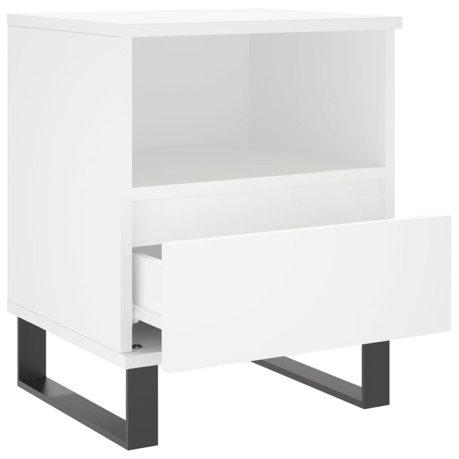 Nachtkastjes 2 St 40X35X50 Cm Bewerkt Hout Wit