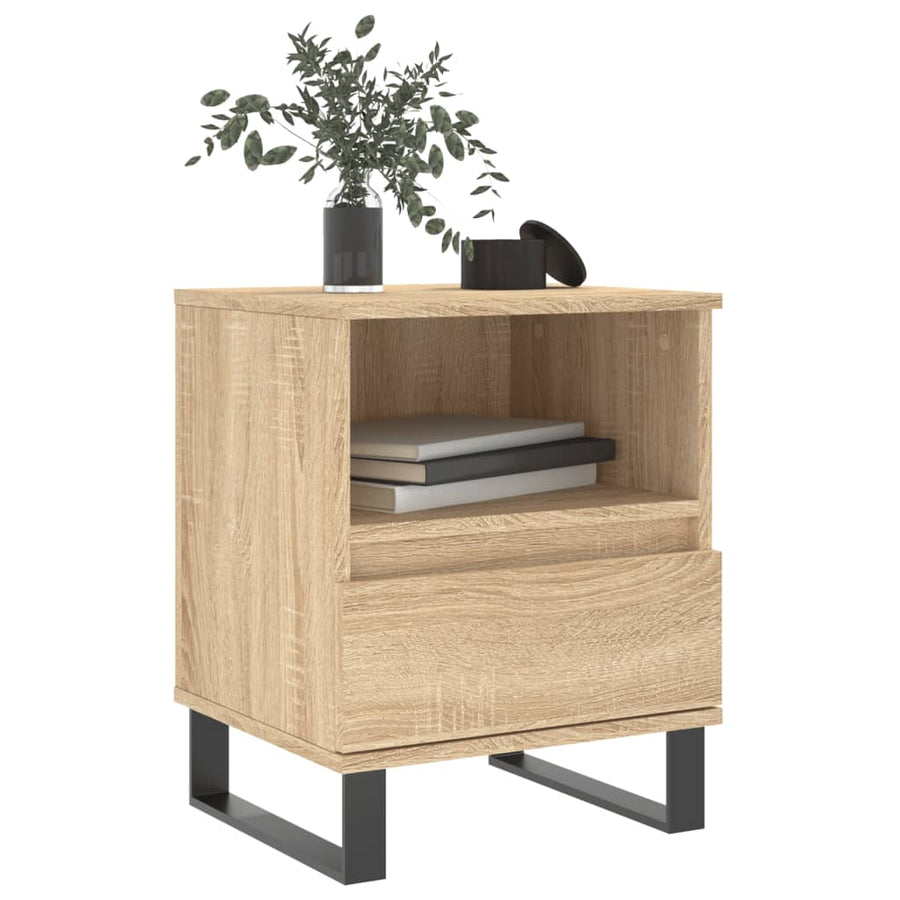 Nachtkastje 40X35X50 Cm Bewerkt Hout Sonoma Eikenkleurig