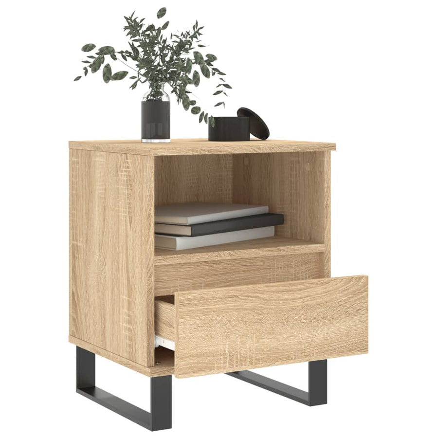 Nachtkastje 40X35X50 Cm Bewerkt Hout Sonoma Eikenkleurig