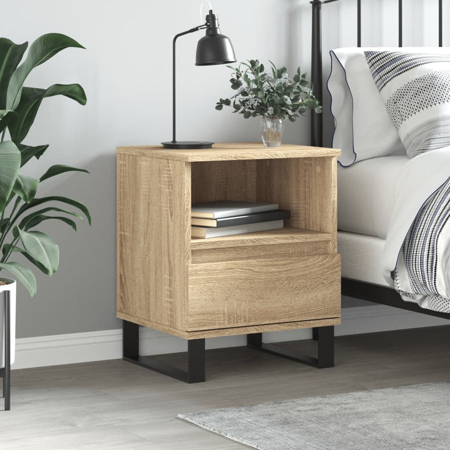 Nachtkastje 40X35X50 Cm Bewerkt Hout Sonoma Eikenkleurig
