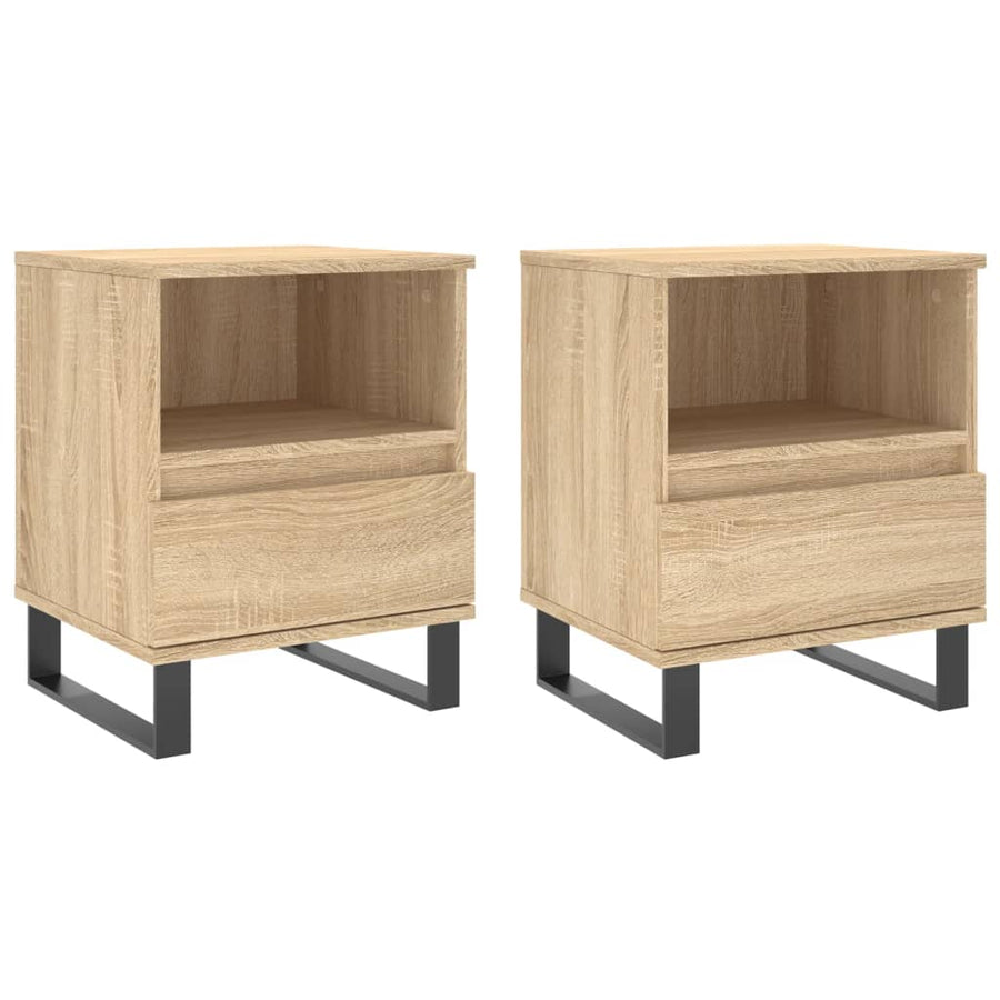 Nachtkastjes 2 St 40X35X50 Cm Sonoma Eikenkleurig