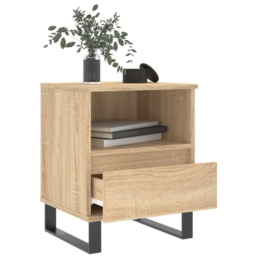 Nachtkastjes 2 St 40X35X50 Cm Sonoma Eikenkleurig