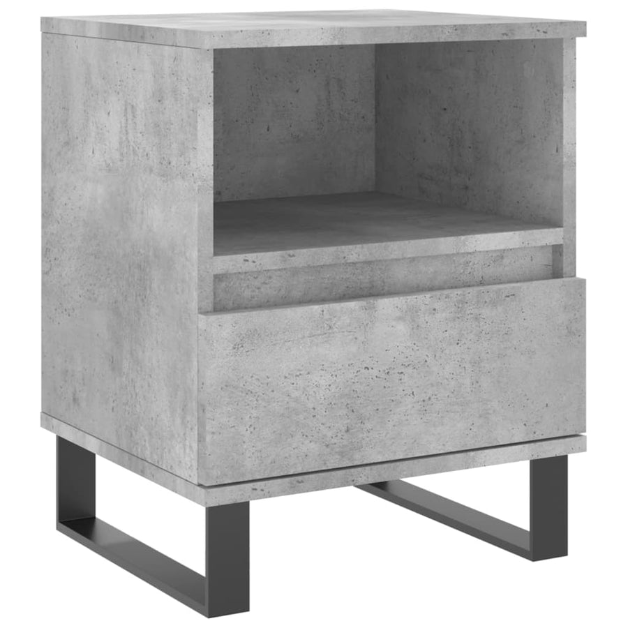 Nachtkastje 40X35X50 Cm Bewerkt Hout Betongrijs