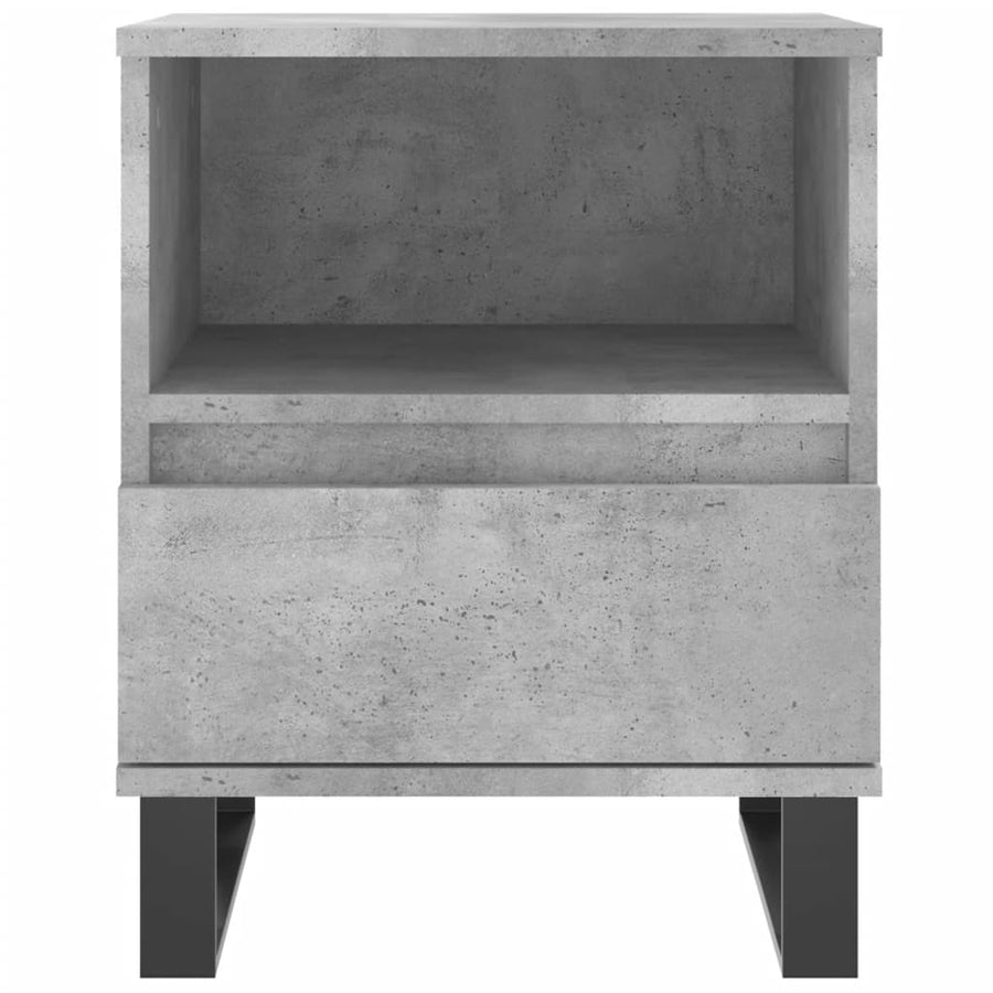 Nachtkastje 40X35X50 Cm Bewerkt Hout Betongrijs
