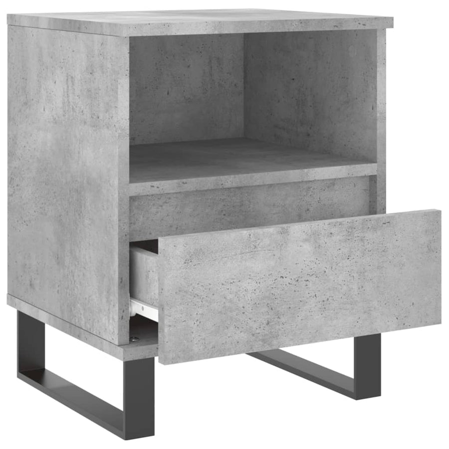 Nachtkastje 40X35X50 Cm Bewerkt Hout Betongrijs