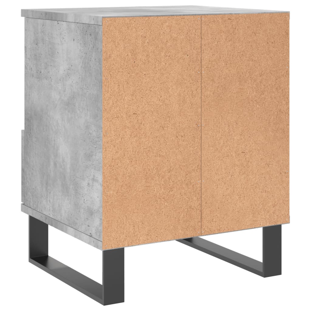 Nachtkastje 40X35X50 Cm Bewerkt Hout Betongrijs