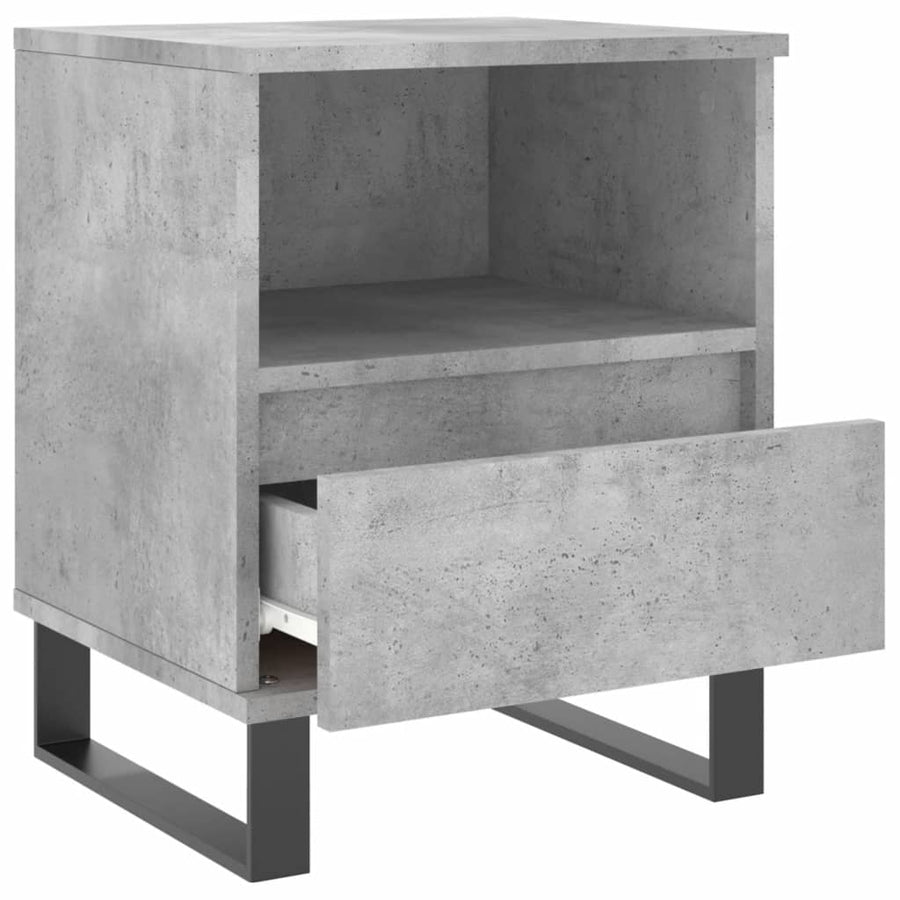 Nachtkastjes 40X35X50 Cm Bewerkt Hout 2 Betongrijs