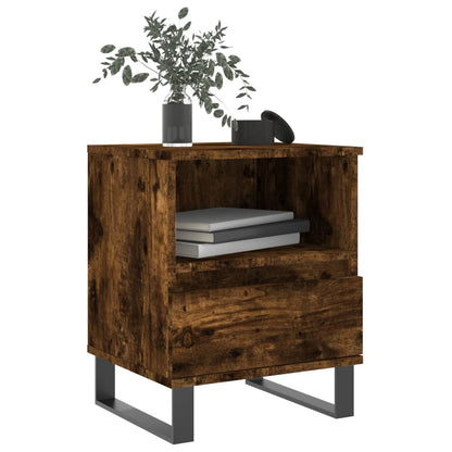 Nachtkastjes 40X35X50 Cm Bewerkt Hout Kleurig 2 Gerookt eiken