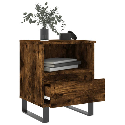 Nachtkastjes 40X35X50 Cm Bewerkt Hout Kleurig 2 Gerookt eiken
