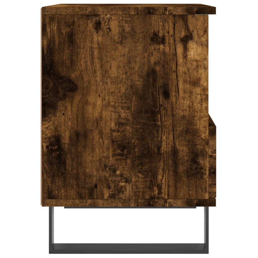 Nachtkastjes 40X35X50 Cm Bewerkt Hout Kleurig 2 Gerookt eiken