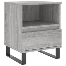 Nachtkastje 40X35X50 Cm Bewerkt Hout Grijs Sonoma Eikenkleurig