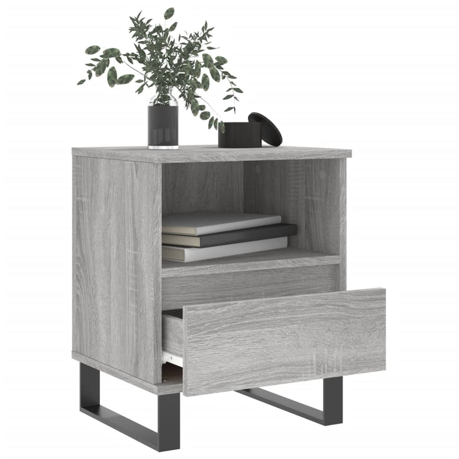 Nachtkastjes 2 St 40X35X50 Cm Bewerkt Hout Grijs Sonoma Eiken