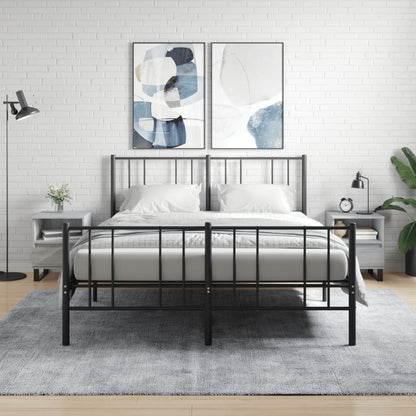 Nachtkastjes 2 St 40X35X50 Cm Bewerkt Hout Grijs Sonoma Eiken