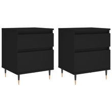 Nachtkastjes 2 St 40X35X50 Cm Bewerkt Hout Zwart