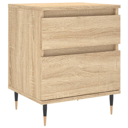 Nachtkastje 40x35x50 cm bewerkt hout sonoma eikenkleurig