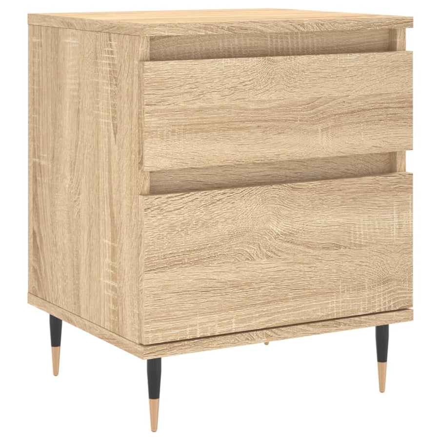 Nachtkastje 40x35x50 cm bewerkt hout sonoma eikenkleurig