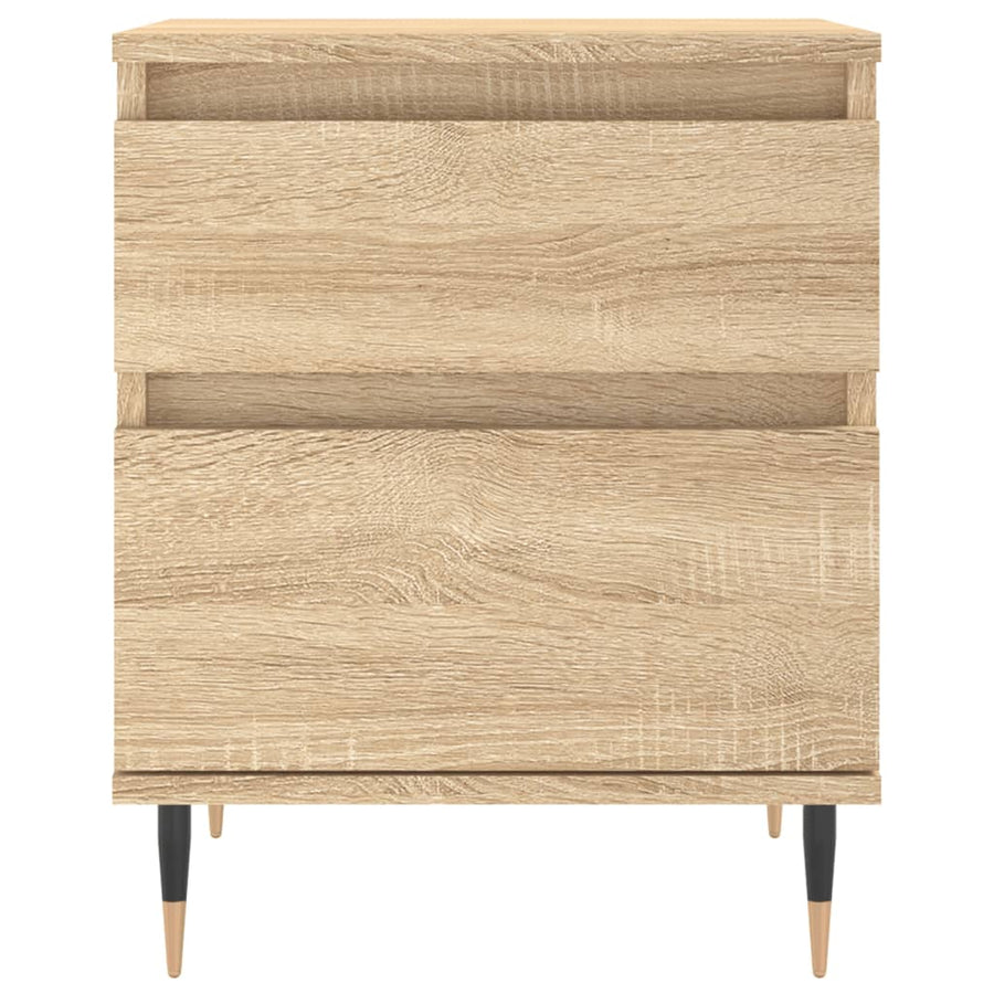 Nachtkastje 40x35x50 cm bewerkt hout sonoma eikenkleurig