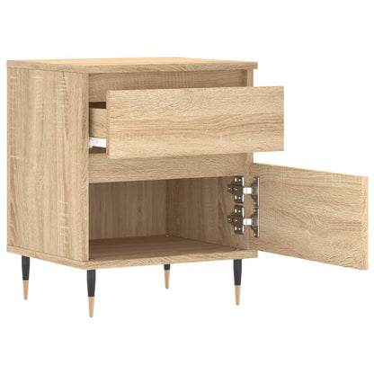Nachtkastje 40x35x50 cm bewerkt hout sonoma eikenkleurig