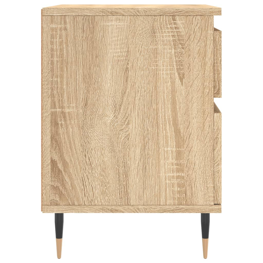 Nachtkastje 40x35x50 cm bewerkt hout sonoma eikenkleurig