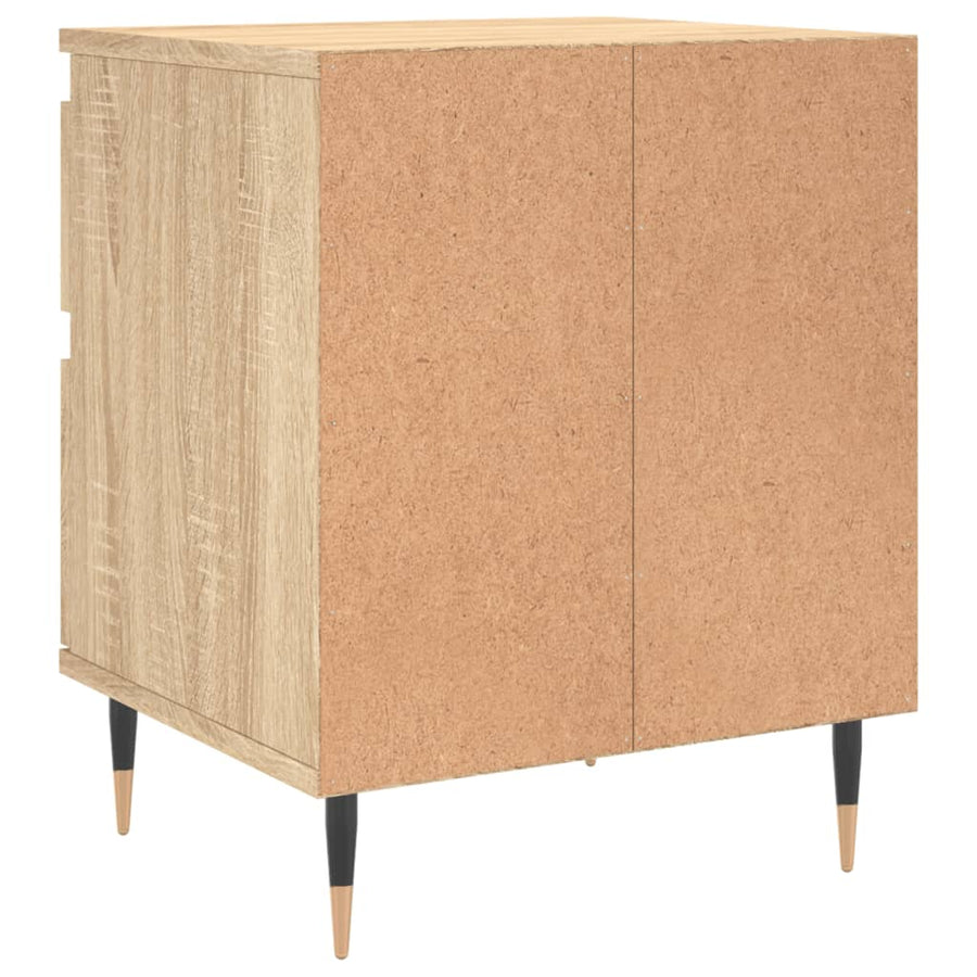 Nachtkastje 40x35x50 cm bewerkt hout sonoma eikenkleurig