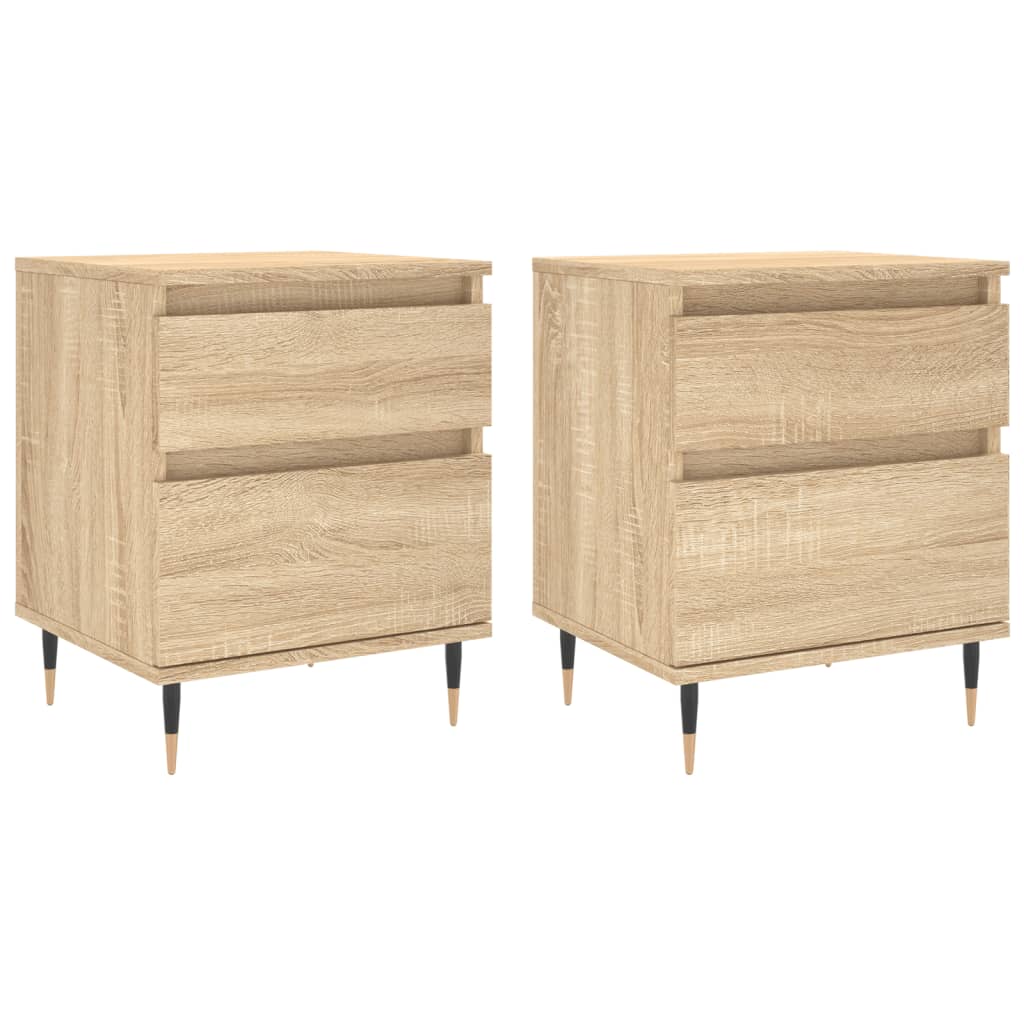 Nachtkastjes 2 St 40X35X50 Cm Sonoma Eikenkleurig