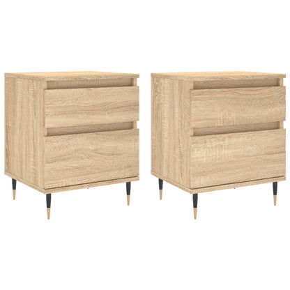 Nachtkastjes 2 St 40X35X50 Cm Sonoma Eikenkleurig