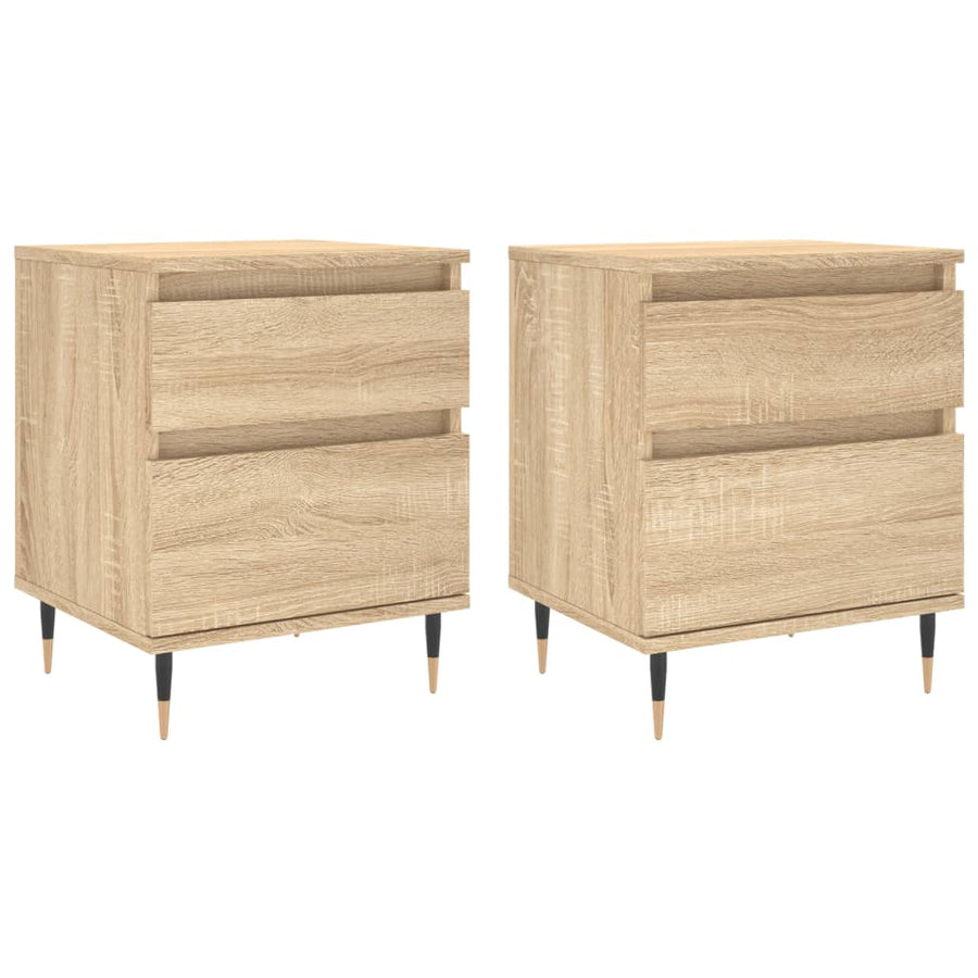 Nachtkastjes 2 St 40X35X50 Cm Sonoma Eikenkleurig