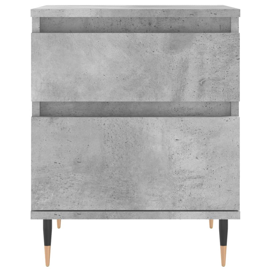 Nachtkastje 40X35X50 Cm Bewerkt Hout Betongrijs
