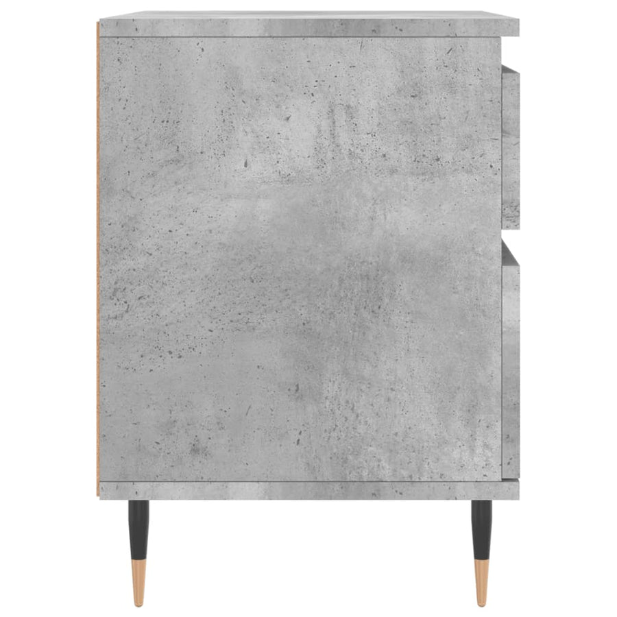Nachtkastje 40X35X50 Cm Bewerkt Hout Betongrijs