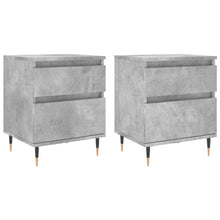 Nachtkastjes 2 st 40x35x50 cm bewerkt hout betongrijs