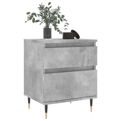 Nachtkastjes 2 st 40x35x50 cm bewerkt hout betongrijs