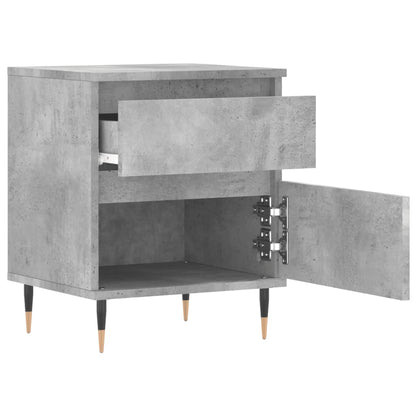 Nachtkastjes 2 st 40x35x50 cm bewerkt hout betongrijs