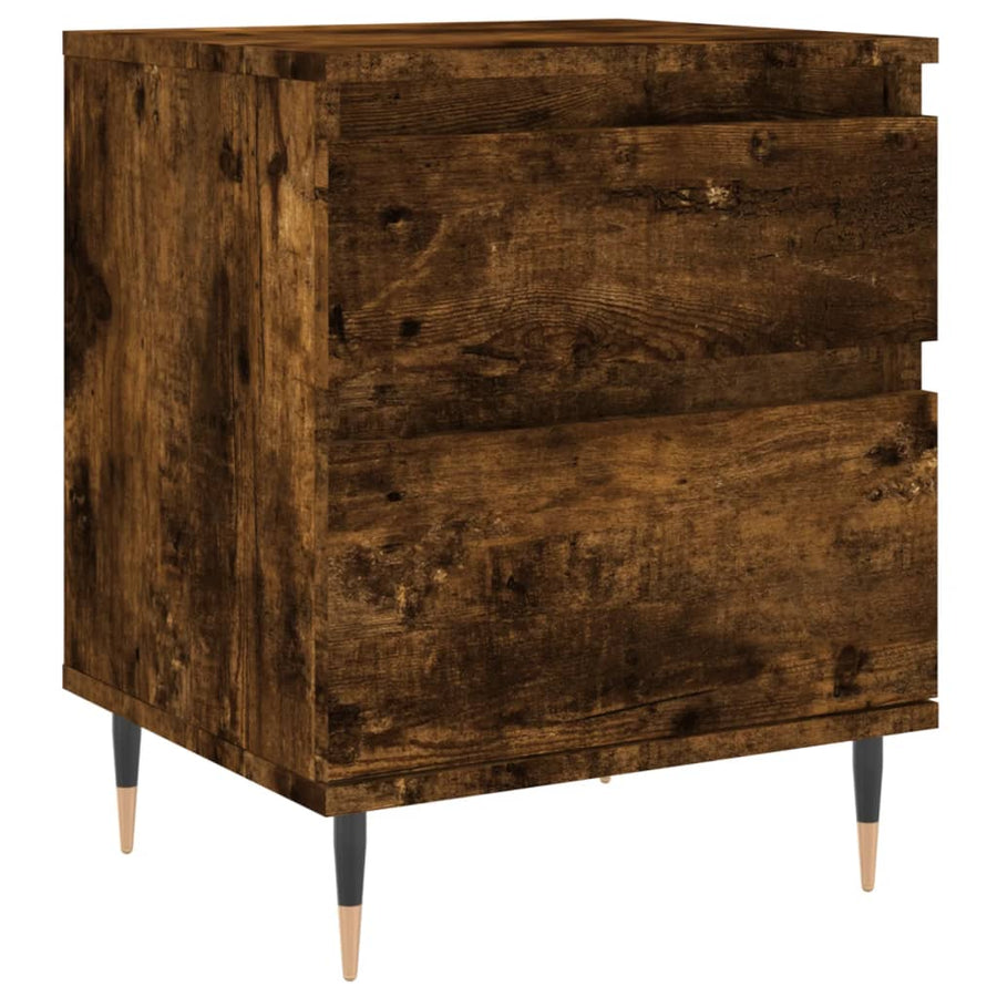 Nachtkastjes 2 St 40X35X50 Cm Bewerkt Hout Gerookt Eikenkleurig