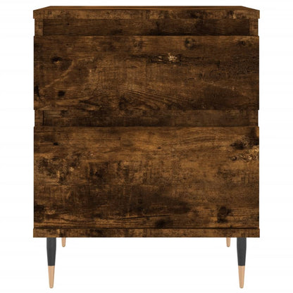Nachtkastjes 2 St 40X35X50 Cm Bewerkt Hout Gerookt Eikenkleurig