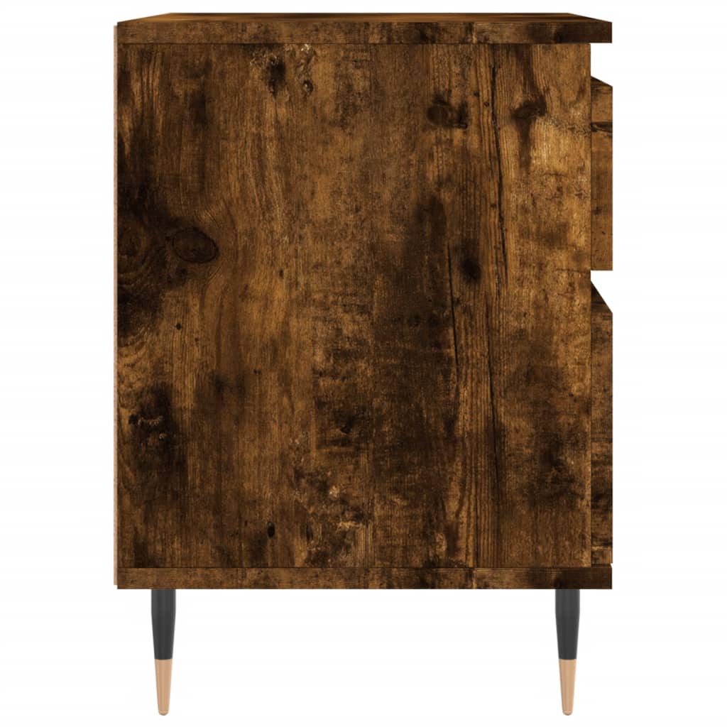Nachtkastjes 2 St 40X35X50 Cm Bewerkt Hout Gerookt Eikenkleurig