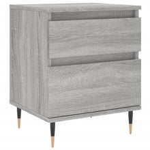 Nachtkastje 40X35X50 Cm Bewerkt Hout Eikenkleurig 1 Grijs sonoma
