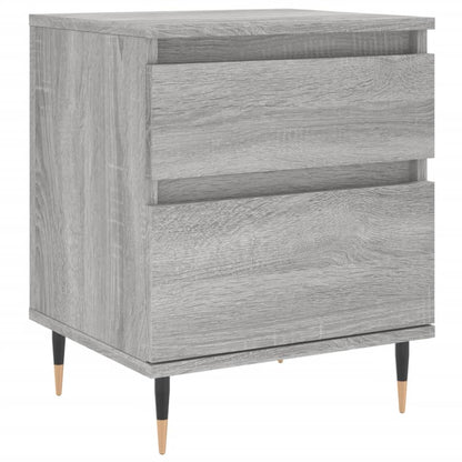 Nachtkastje 40X35X50 Cm Bewerkt Hout Eikenkleurig 1 Grijs sonoma