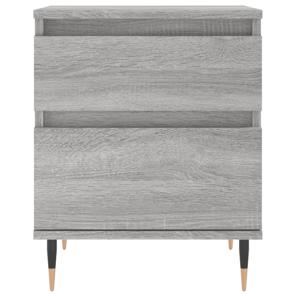 Nachtkastje 40X35X50 Cm Bewerkt Hout Eikenkleurig 1 Grijs sonoma