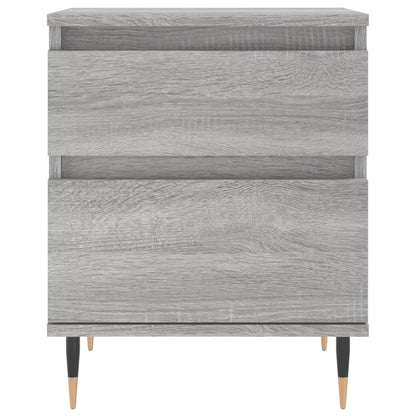 Nachtkastje 40X35X50 Cm Bewerkt Hout Eikenkleurig 1 Grijs sonoma