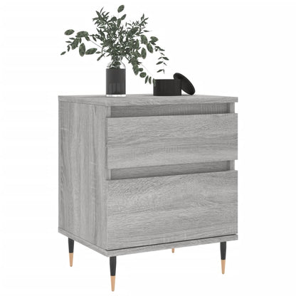 Nachtkastjes 2 St 40X35X50 Cm Bewerkt Hout Grijs Sonoma Eiken