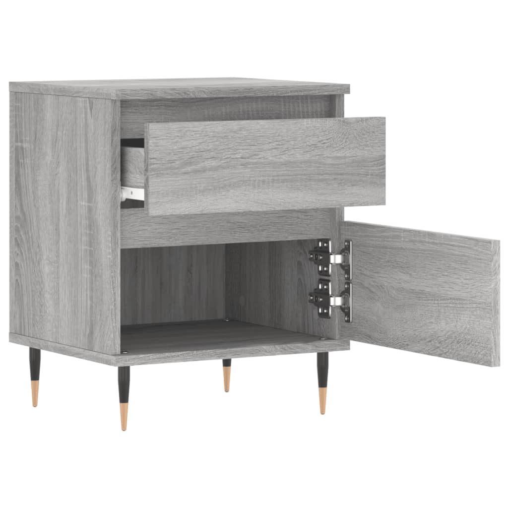 Nachtkastjes 2 St 40X35X50 Cm Bewerkt Hout Grijs Sonoma Eiken